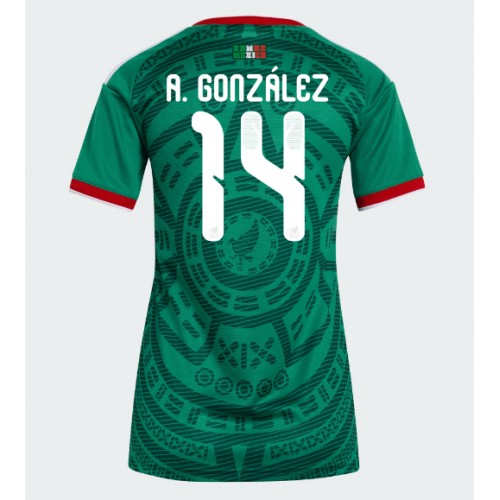 Stroje piłkarskie Meksyk Armando Gonzalez #14 Koszulka Podstawowej dla damskie MŚ 2026 Krótki Rękaw
